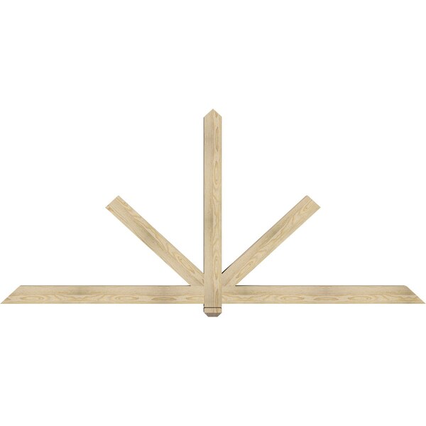 Ekena Millwork Kennewick Rough Sawn Timber Gable Bracket, Douglas Fir, 96"W x 44"H x 4"D x 4"F, 11/12 Pitch GBW096X44X0404KEN00RDF - main